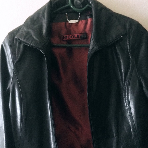 Nicole Miller leather jacket - Picture 1 of 8